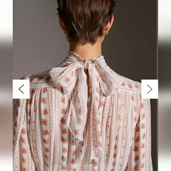 Anthropologie Let Me Be Floral High-Neck Mini Dress - Picture 3 of 11